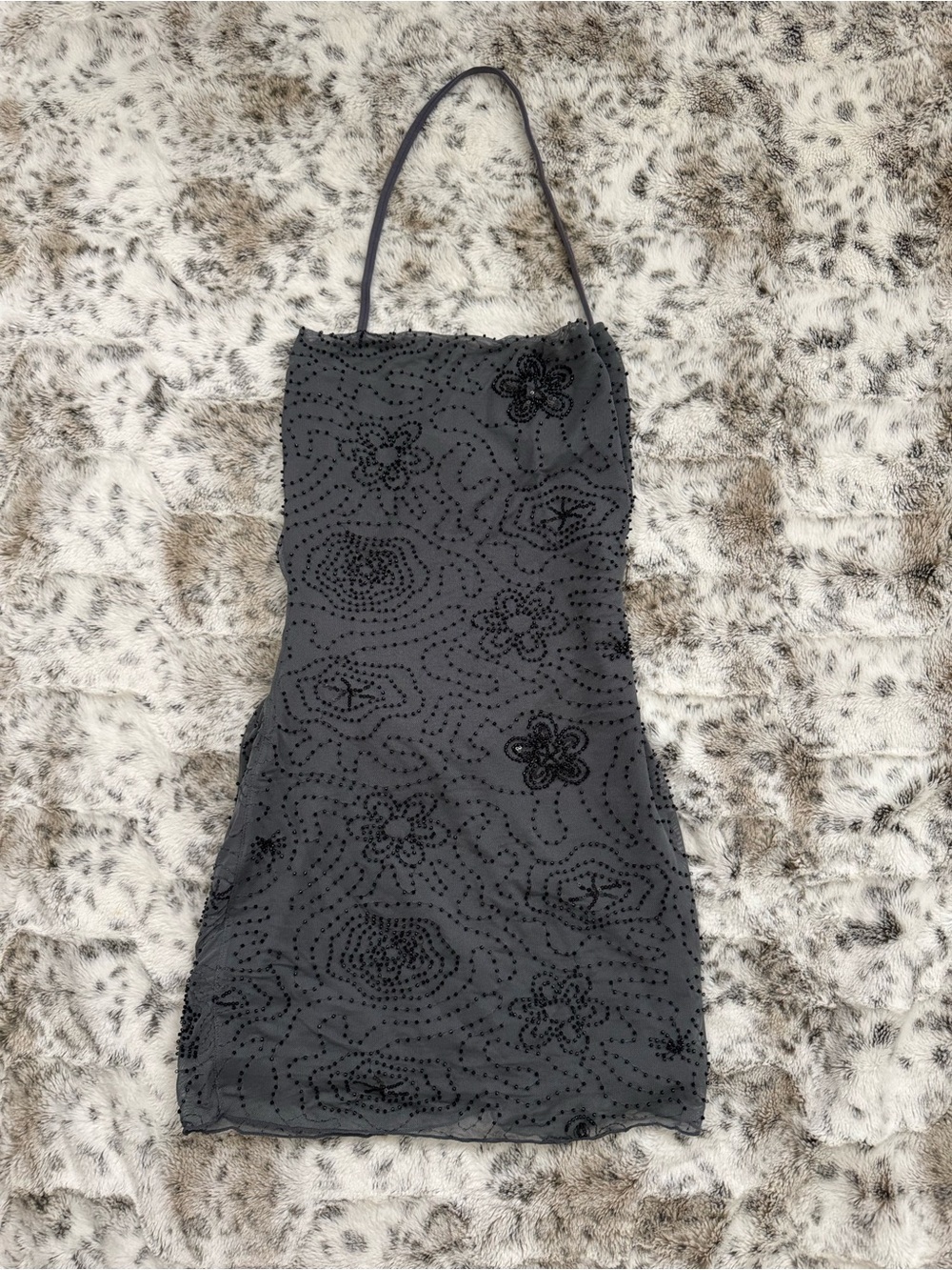 Edikted Kandy Backless Beaded Mini Dress